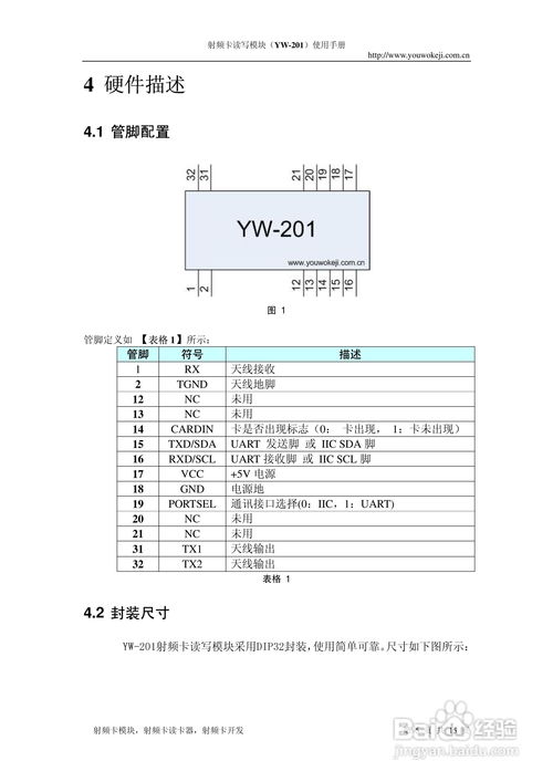 射頻卡讀寫(xiě)模塊YW-201使用手冊(cè)
